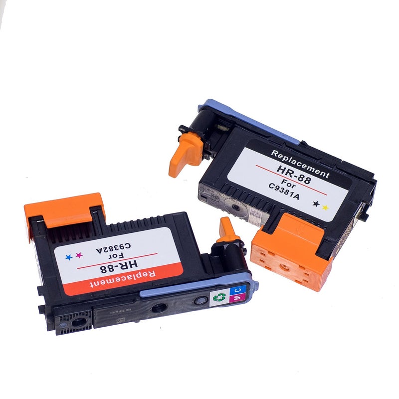 LKB رأس طباعة LKB المعاد تصنيعه SD HP88 C9381A C9382A بديل لطابعة HP Officejet مع Pro K5400 L7550 L7580 L7590 L7650 L7680 L7750 L7780 L7790 (1BY، 1MC) 2PK -US - Image 2